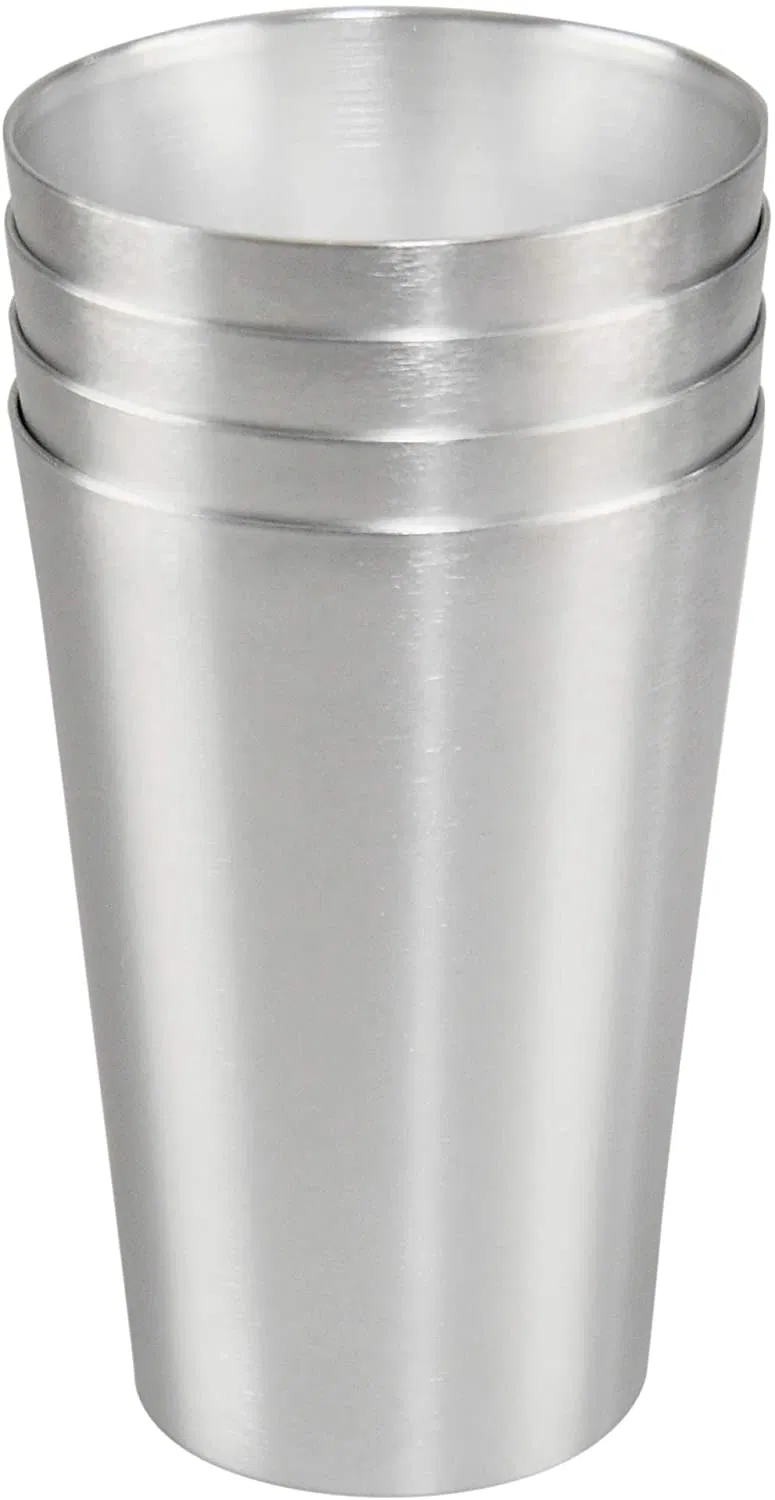 Серебряные алюминиевые кружки 12 oz