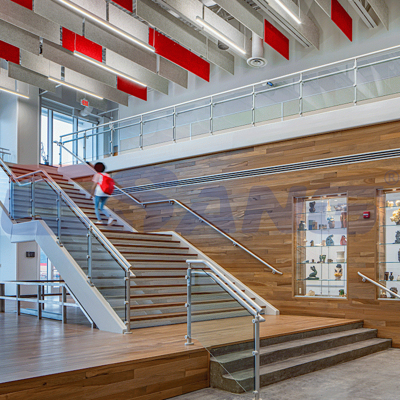 Esang Customized Simple Design Stainless Steel Pipe Balustrade Handrails Stair Railing for School