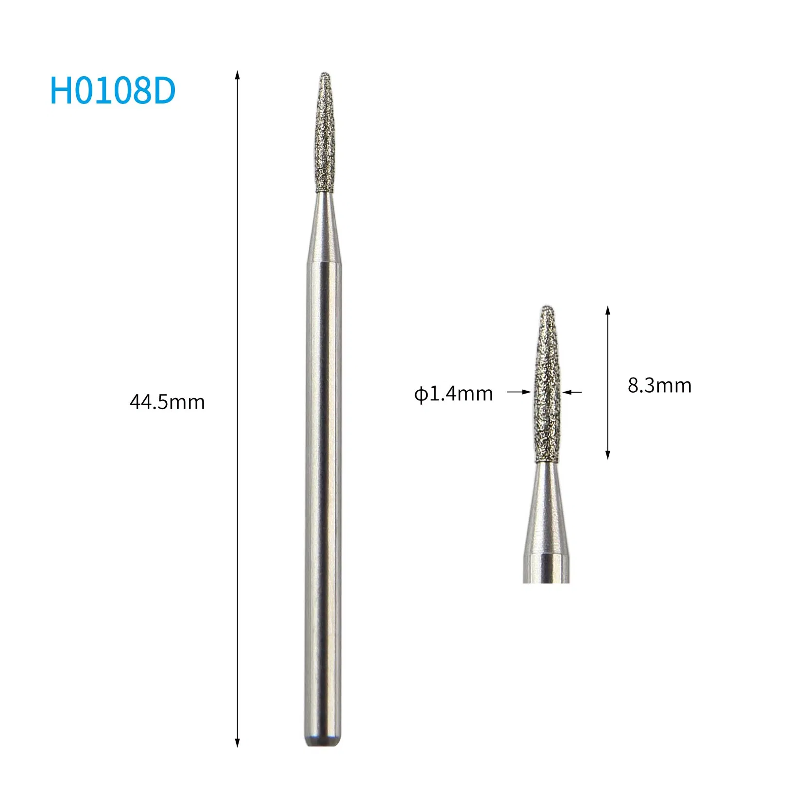 Germany Style Quality Cuticle Clean Flame Shape Diamond Nail Drill Bit