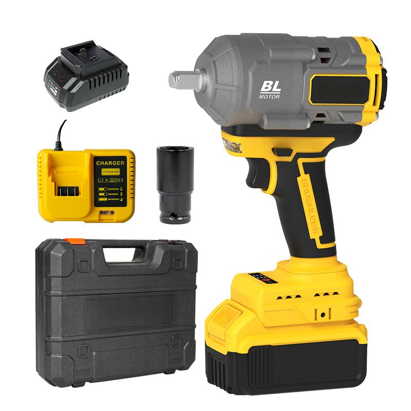 Power Tool Cordless Wrench Variable Speed Electric Wrench Power-Tool Reverse Function Impact Wrench Safety Lock