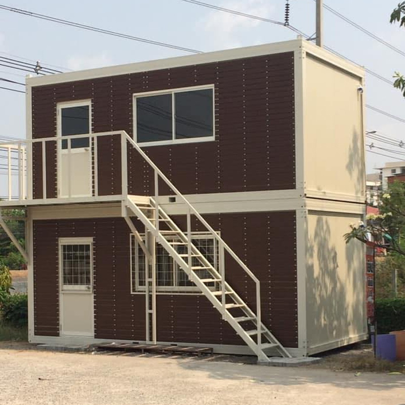 China Luxury Prefab Living Portable Caravan Wooden Mobile Camp Steel Structure Building Modular Tiny Prefabricated Office Home Shipping Container House