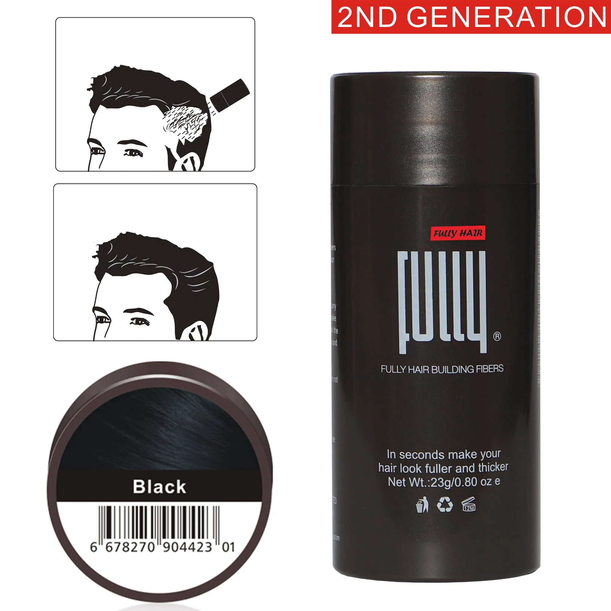 Волокна для увеличения объема волос FULLY Keratin