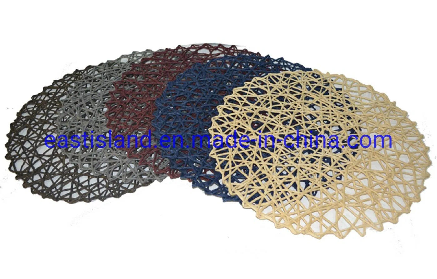 15" FSC Straw Paper Woven Round Placemat