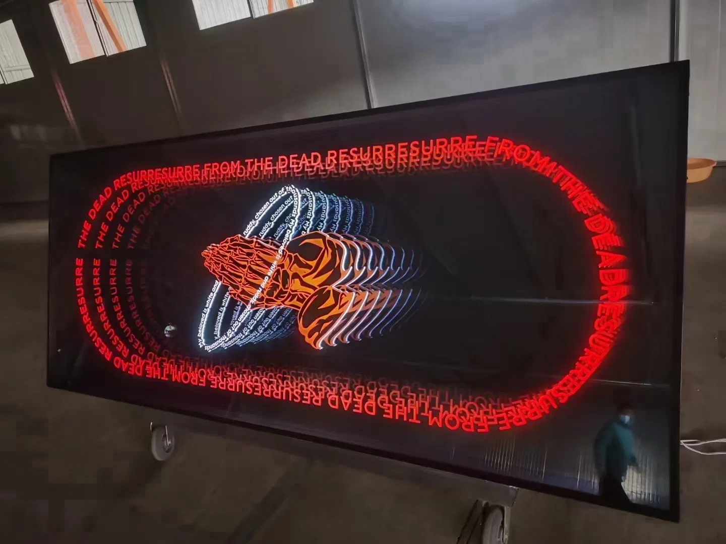 Home Accent Lighting Featuring Unique Mirror Display and Tunnel Design