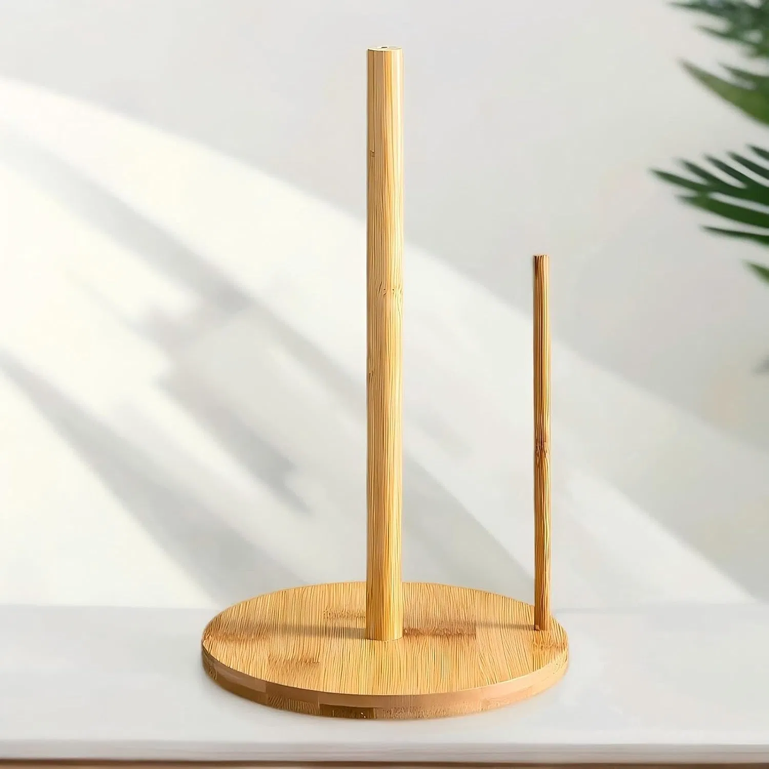 Bamboo Kitchen and Bathroom Dishwashing Non-Woven Paper Roll Holder