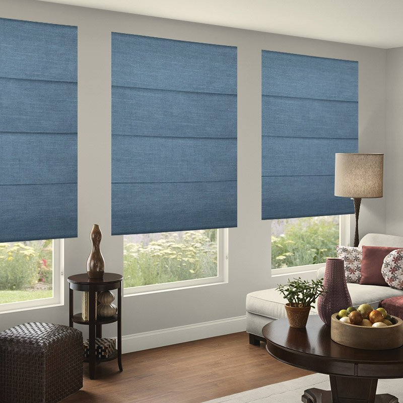 Anti-UV Fabric Roman Blinds Colorful Window Shading