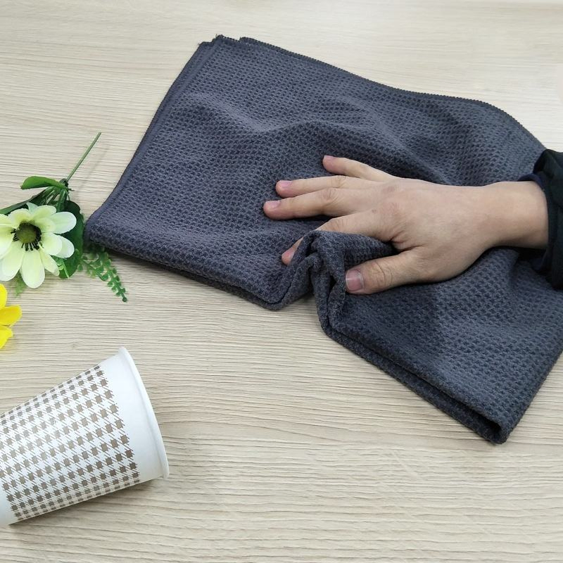 Custom Microfiber Hand Towel Dish Cloth Tea Towels Kitchen Lint Free Waffle Cleaning Microfiber Towels