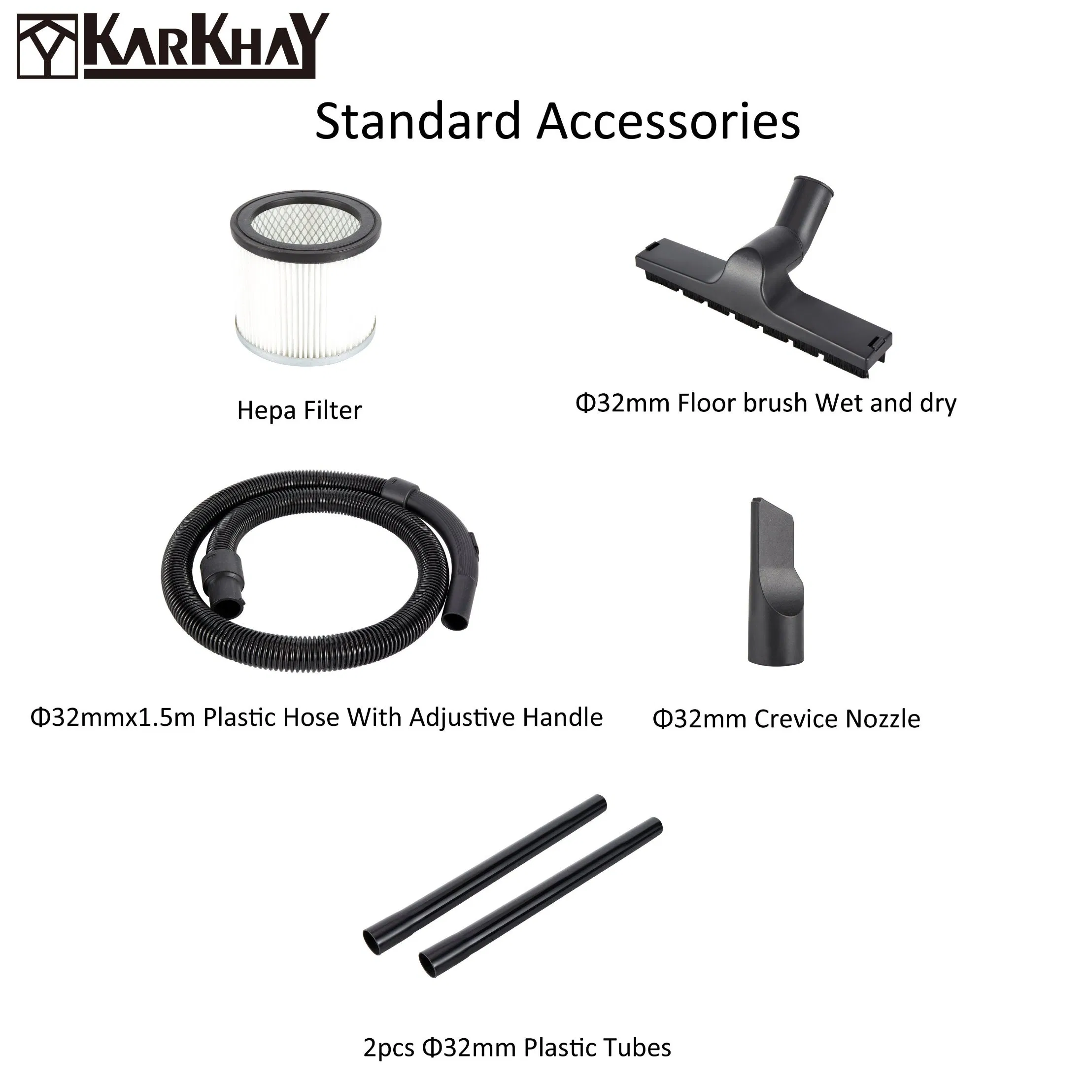 Extension Wand 75-80 dB Customization Dry Mini HEPA Wet Vacuum Cleaner Kvs-2.20