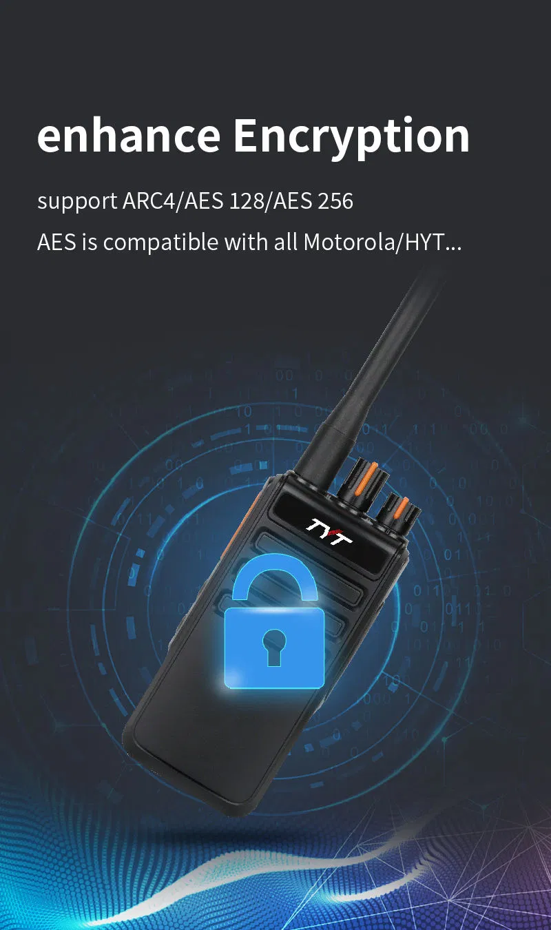 Tyt MD-790 Low Price Cost Walkie Talkie with Type-C Charging Port 5W Output AES256 Dmr Radio Digital Walkie Talkie 2500mAh High Capacity Battery