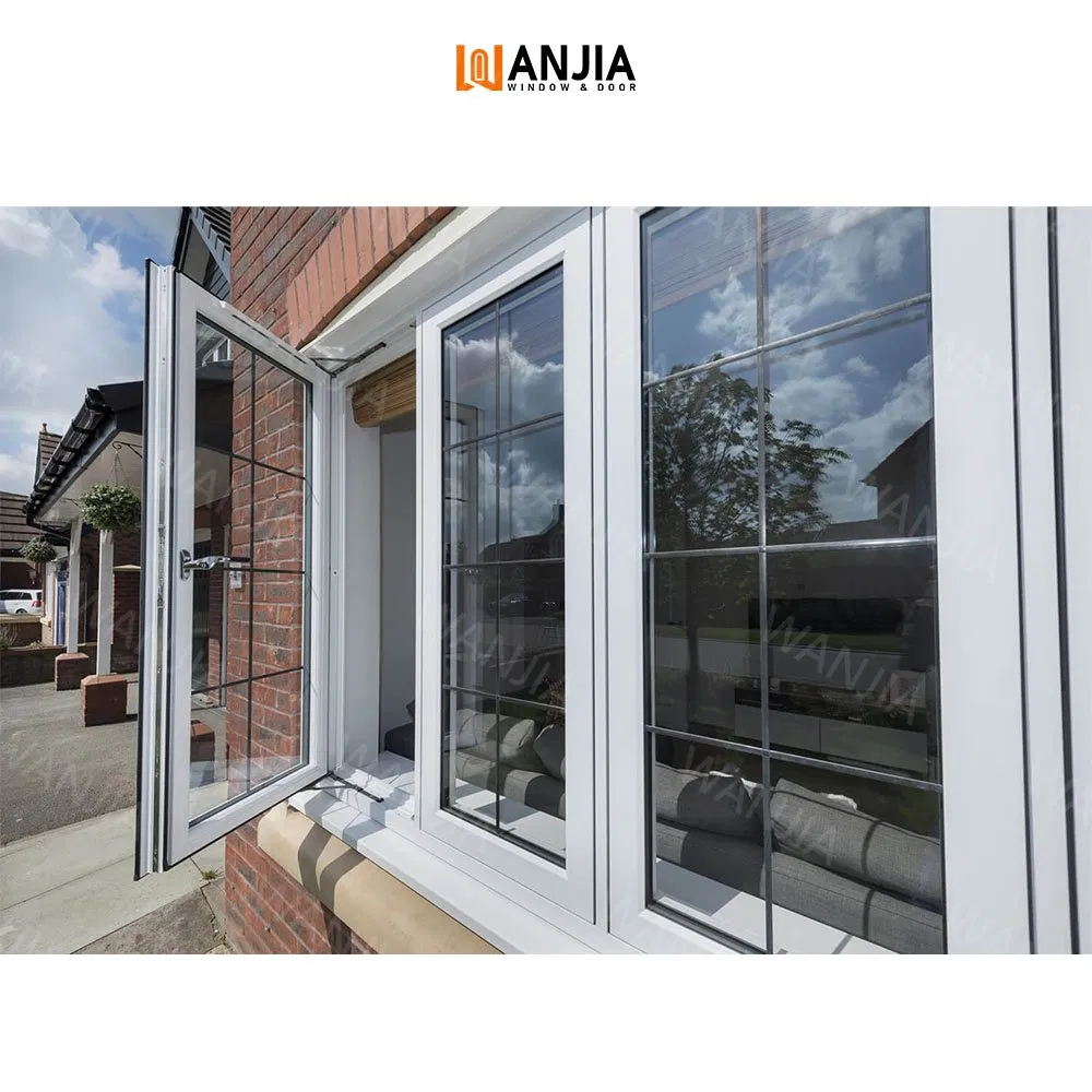 Hot Insulation Soundproof Casement Window UPVC Vinyl Double Tempered Glass Window