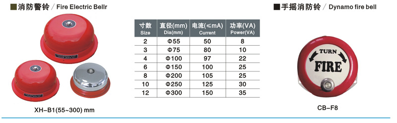 Electricl Doorbell Fire Bell Timbre Campana Con Placa Cromada Diameter 10 Inch