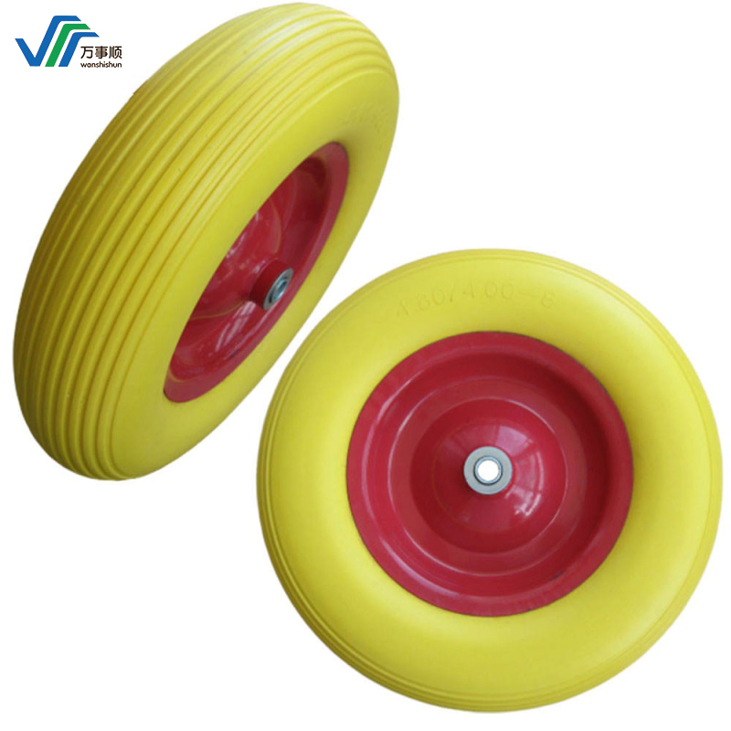 Made in China Hand Trolley PU Foam/Foaming Tyre Wheelbarrow /Wheel Barrow Solid Rubber Wheel