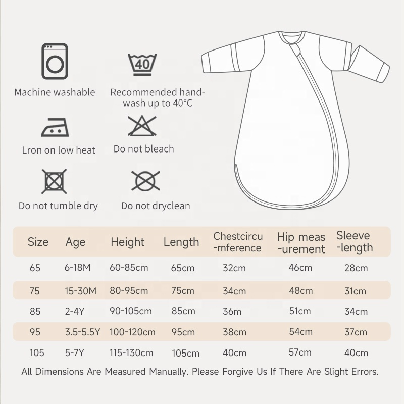 New Design Air Layer Bamboo Cotton Children Round Sleeping Bag Constant Temperature Soft Unisex Winter Sleep Sack