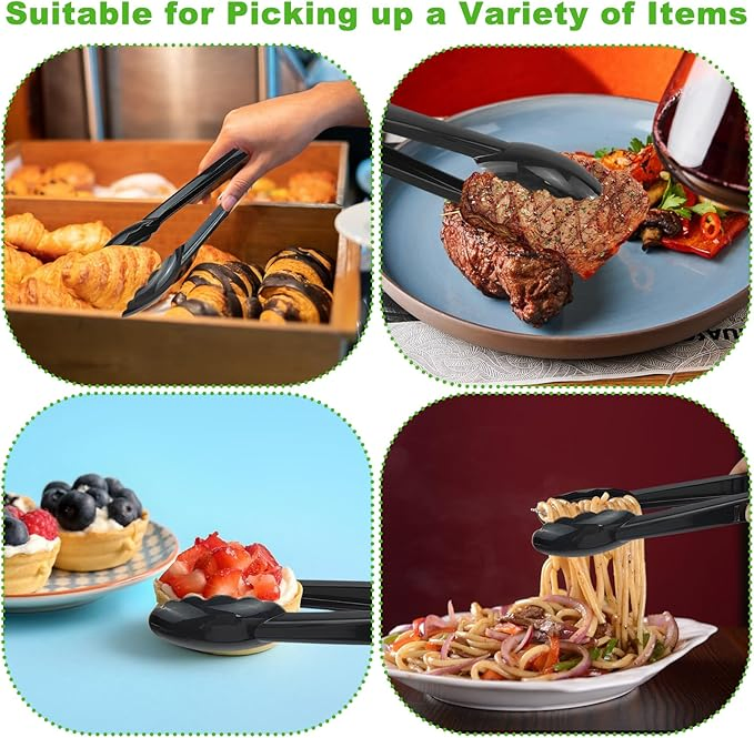 Plastic Acrylic Restaurant Serving Utensils Tongs Buffet Salad Tong