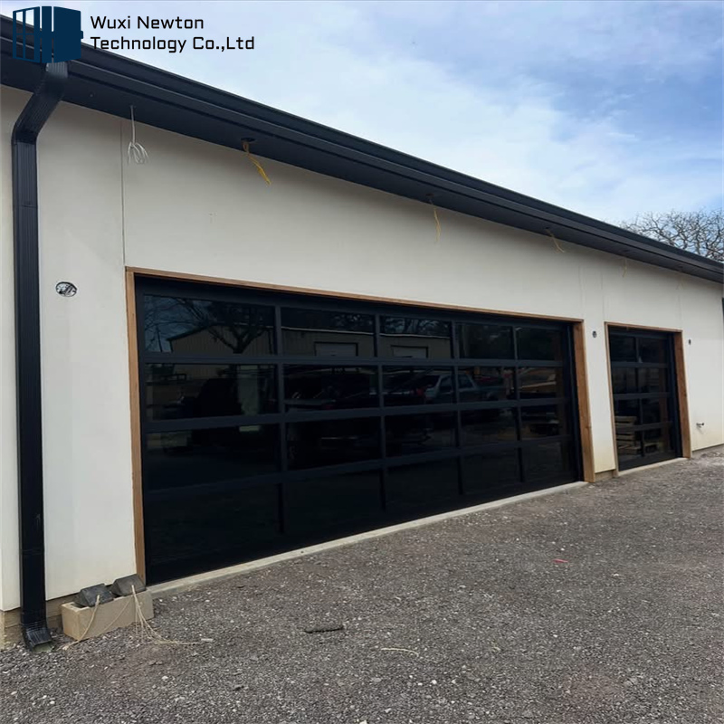 High-Performance Electric Powered Anti-Theft Transparent Soundproof Garage Door Full Glass with Motor