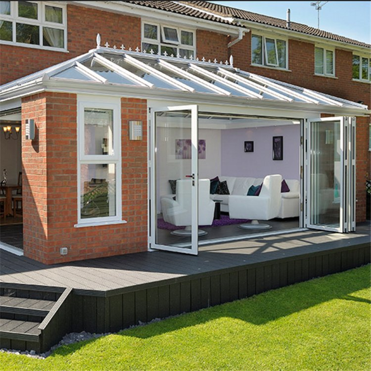 Modern Design Double Glazed Aluminum Folding Glass Door Exterior Patio