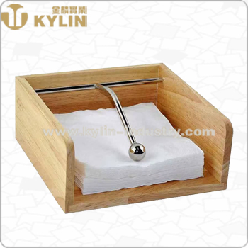 Promotional Wood Horizontal Bar KTV Napkin Dispenser