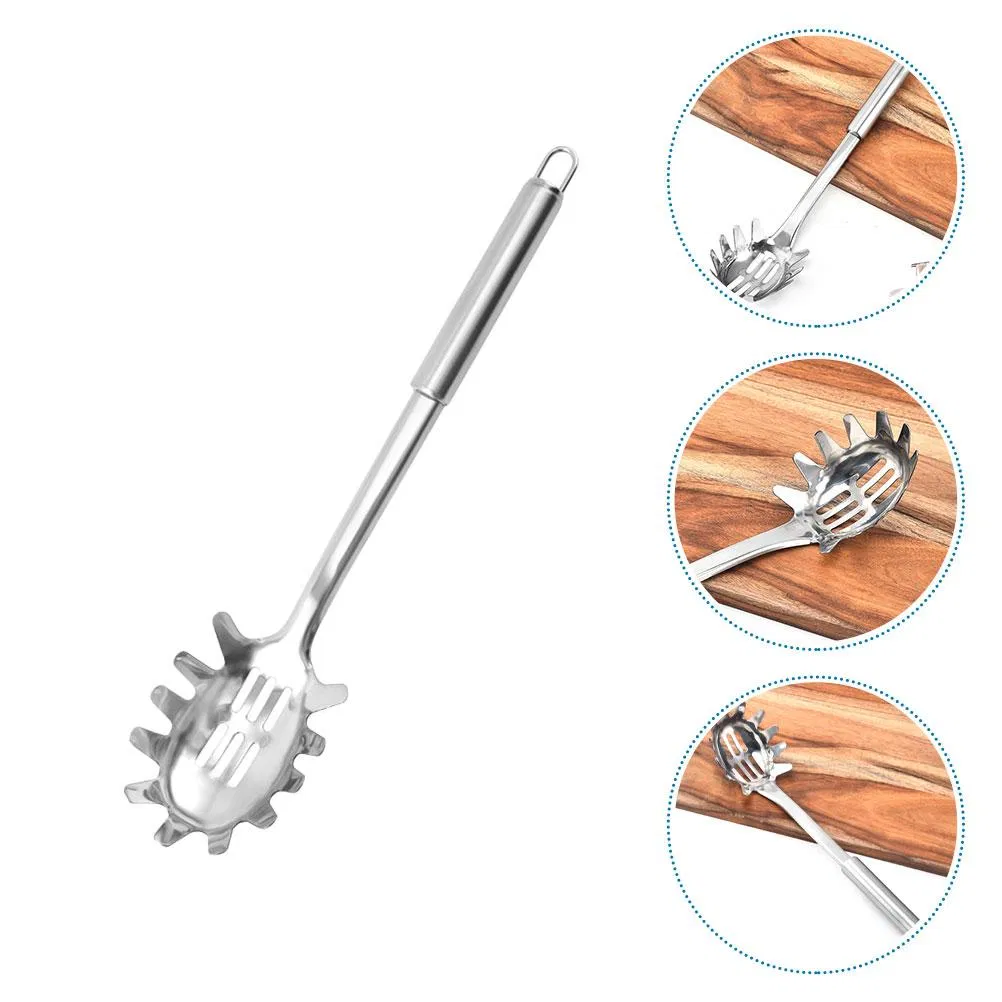 Spaghetti Spoon Noodle Stainless Kitchen Utensils Steel Server Cooking Portable Strain Italian Pasta