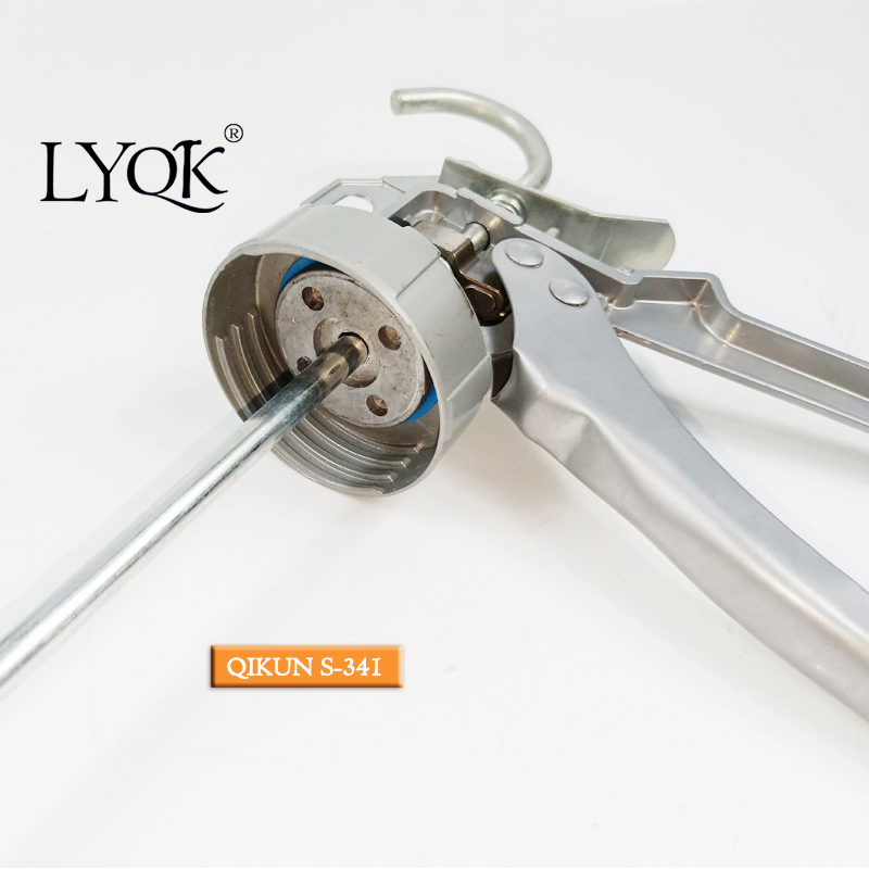 S-341 Opening Type Double Cartridges Skeleton Caulking Gun