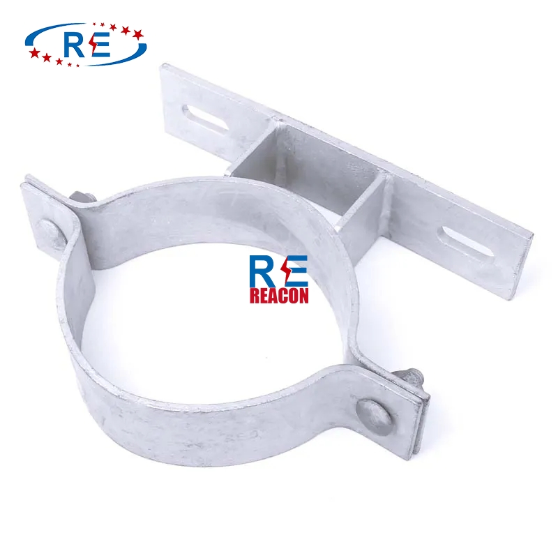 Electric Pole Mounting Clamp Pole Clamp for Pole Line Hardware/Heavy Light Duty Clamp Line Hardware Galvanized Mounting Adapter Fastening Pole Bracket Clamp