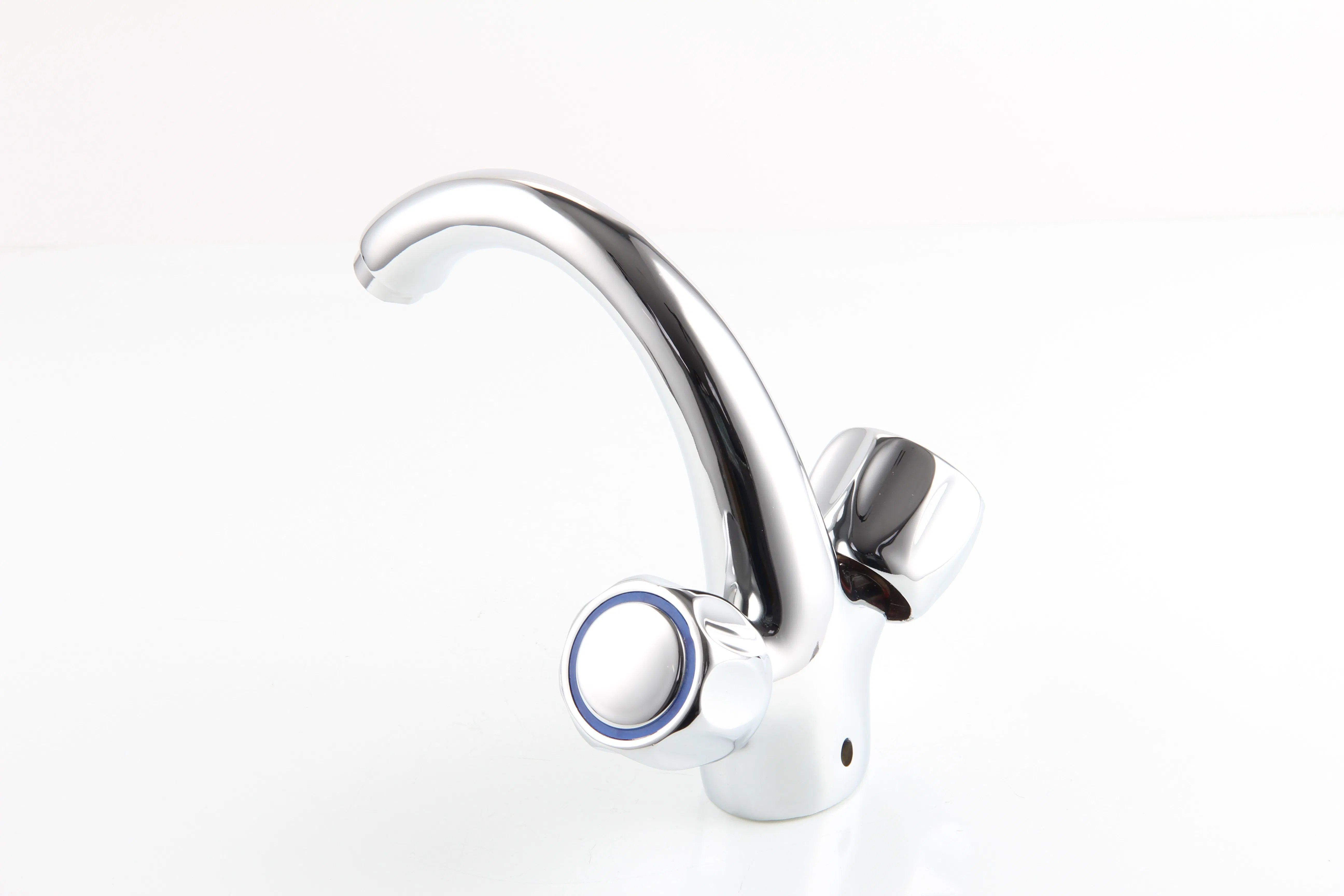 Double Handle Brass/Zinc Basin Mixer Tap Hot/Cold Water Faucet