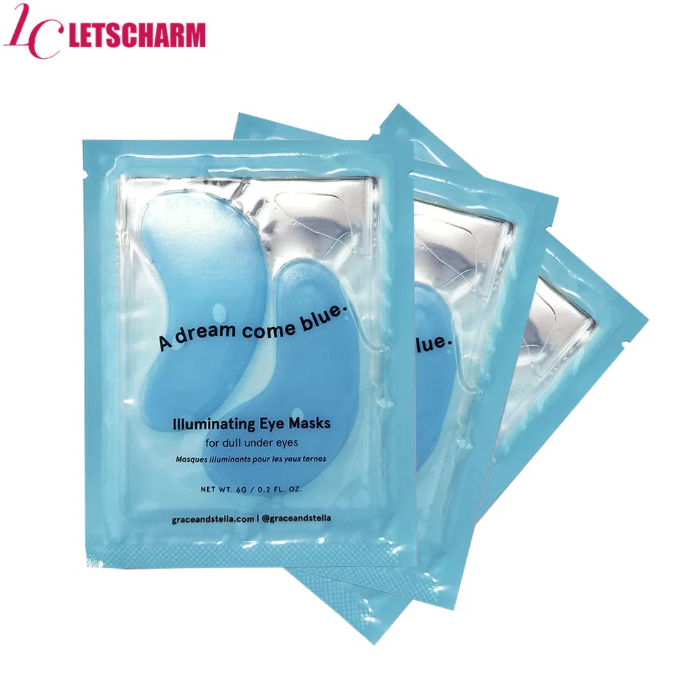 Ls013 Private Label Blue Gel Eye Mask - OEM Custom for Puffy Eyes & Dark Circles