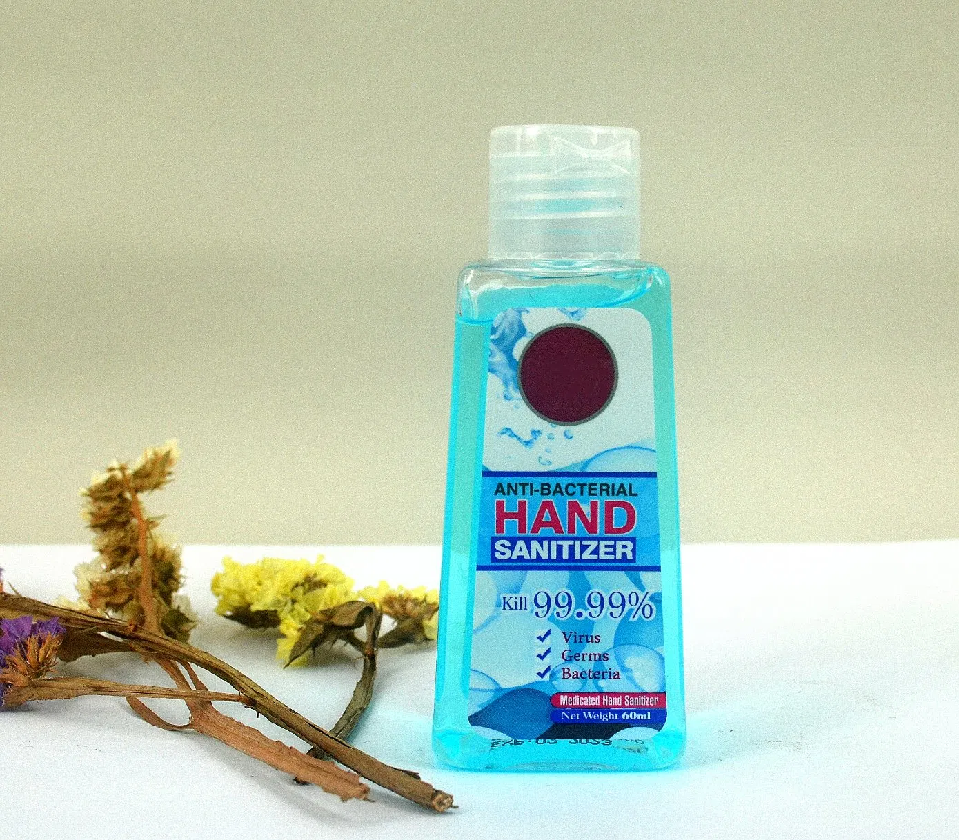 60ml Poket-Carry Wash Free Private Label Disinfectant Alcohol Hand Sanitizer Gel Ce Certification