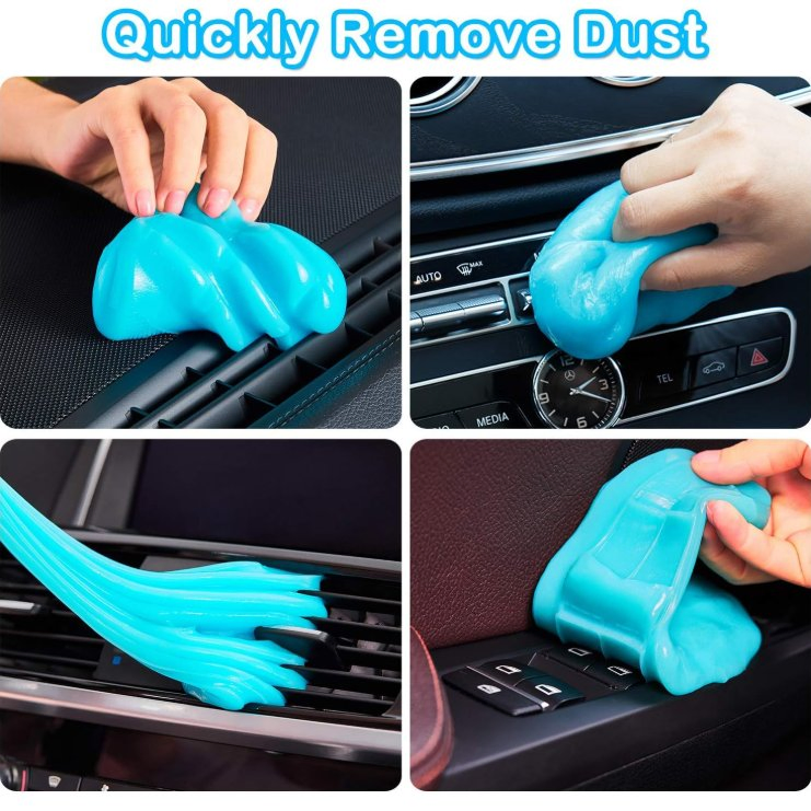 Car Keyboard & Window Cleaning Gel, Dust Removal Sticky Cleaning Putty, Multi-Functional Magic Dust Cleaning Slime