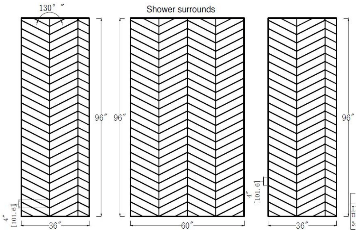 Factory Price Cultured Marble White Tub Surround Shower Wall Panel for Hotel