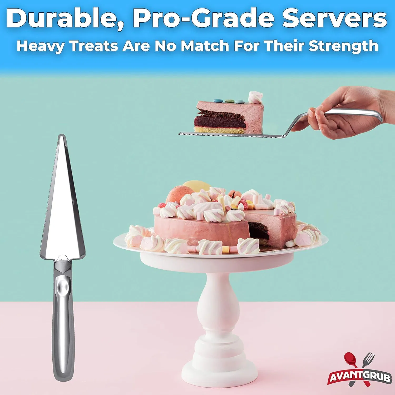 Heavy Weight Silver Plastic Pie Cake Server Shovel Slicers