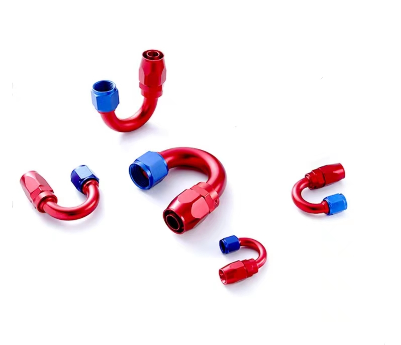 180 Degree AN4-AN16 Connector Oil Cooling Radiator Quick Connector