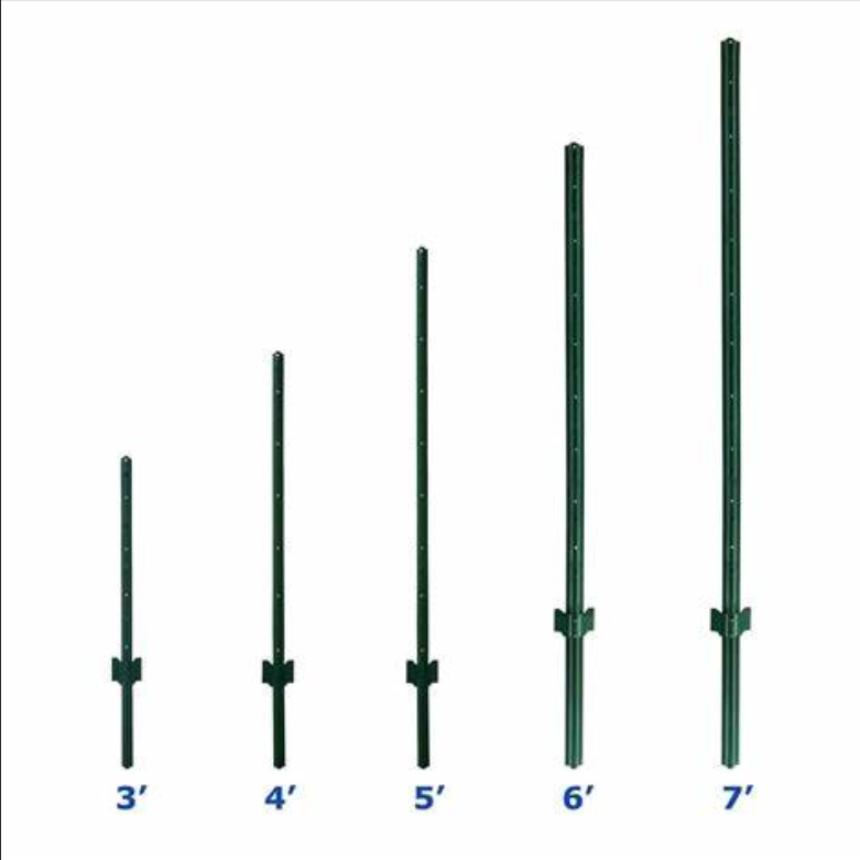 U Shape Post Garden Fence Use 3 4 5 6 7FT Long