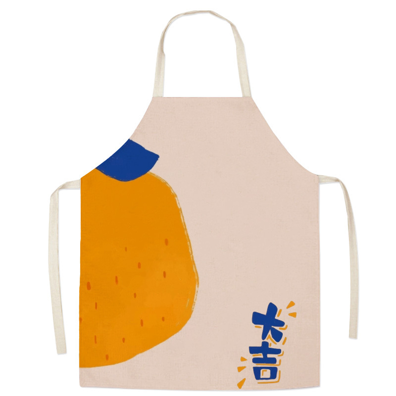 Customizable Colorful Cotton and Hemp Apron for Cafes