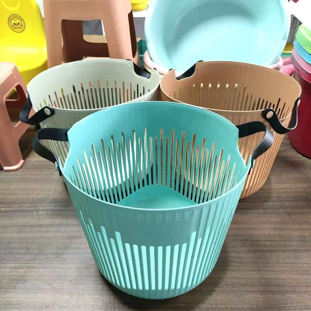 Double Handle Laundry Basket Anti-Mold Sundries Storage Basket Wbb29906