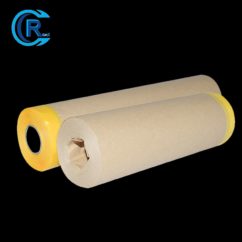 Painters Kraft Masking Paper Pre Taped UV Resistant - No Glue Residue - Premium Quality - Waterproof