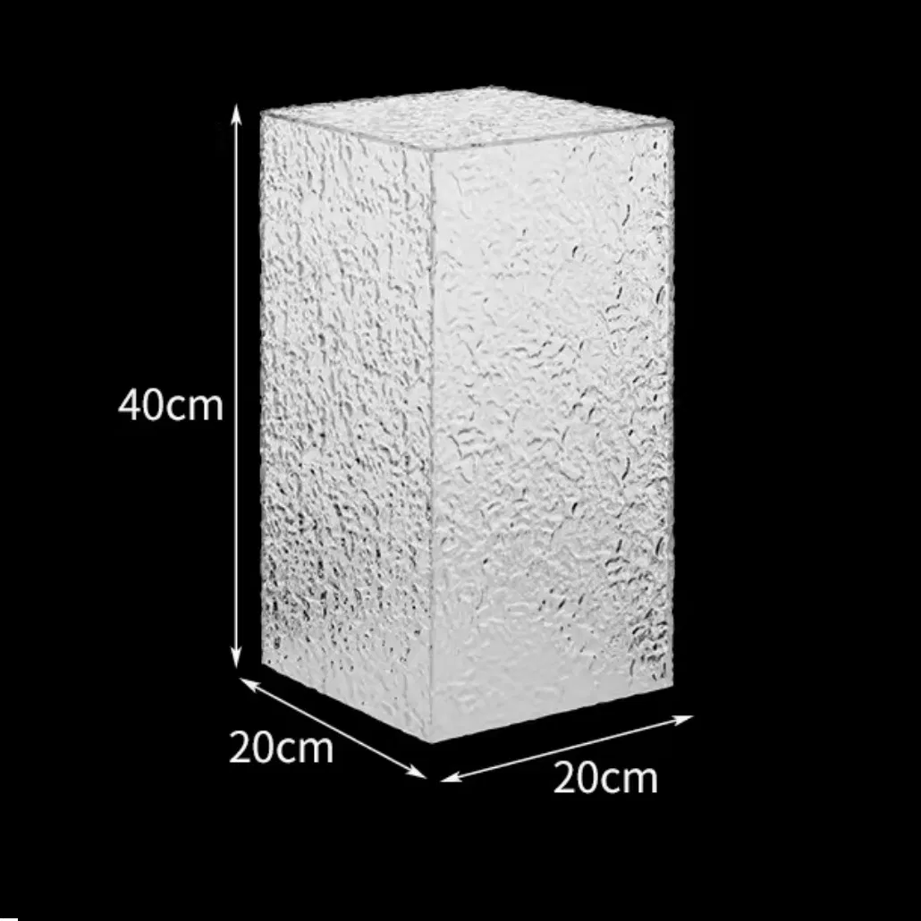 Acrylic Dessert Stand 200mmx200mmx400mm Water Ripple Stone Pattern Display Stand Deluxe Party Layout Snack Rack Banquet Party Buffet Meeting Bender Tea Party