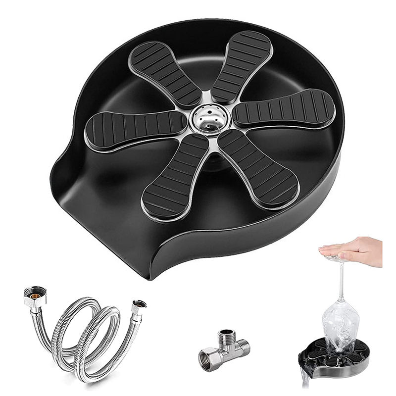 Glass Washer for Sink Delta Faucet Glass Rinser for Kitchen Bar Cup Cleaner Stainless Sink Glass Rinser