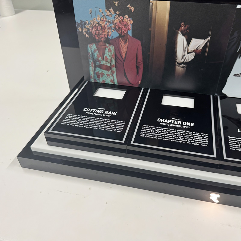 Luxury Acrylic Cosmetic Display Stand for Makeup Shops