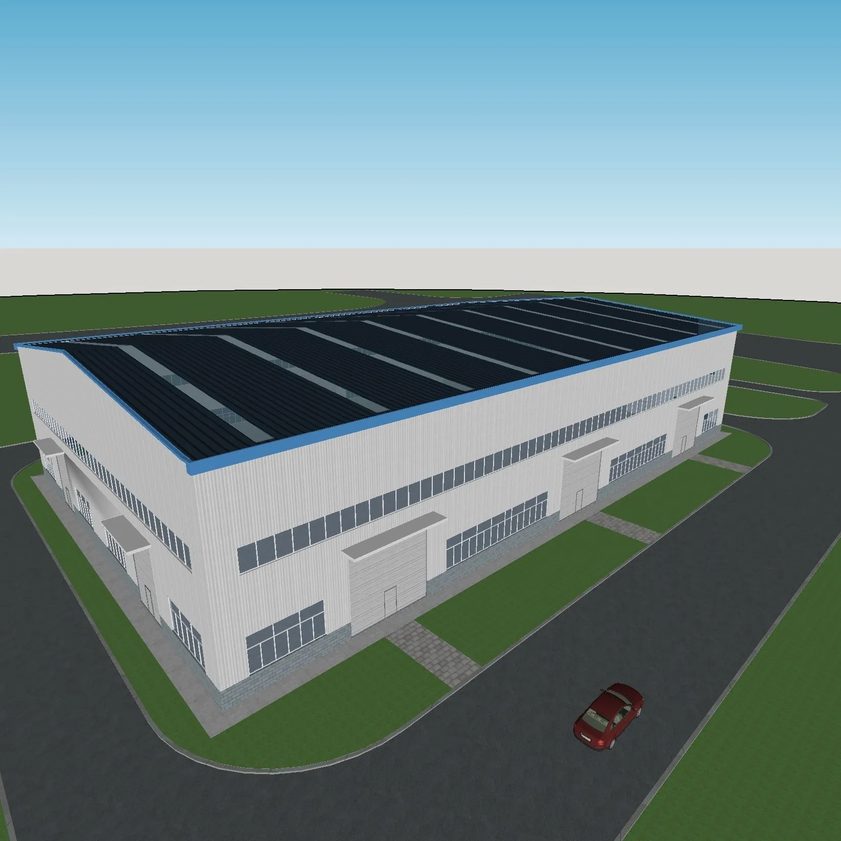 Built with High-Quality Steel Structure Materials, This Steel Structure Building