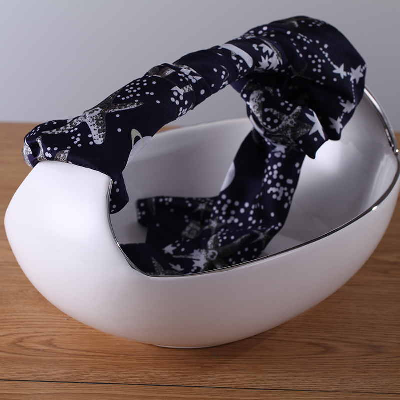 Creative Decoration White Ceramic Serving Fruit Bowl