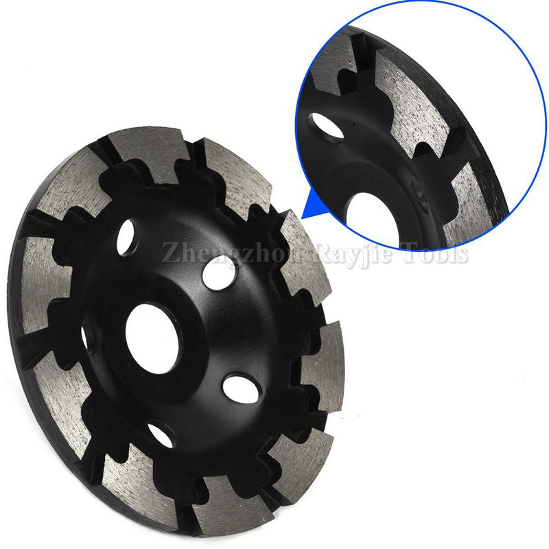125mm Concrete Grinding Plate Diamond Segment Grinding Wheel T Cup Wheel Disc Grinder for Concrete Granite Stone