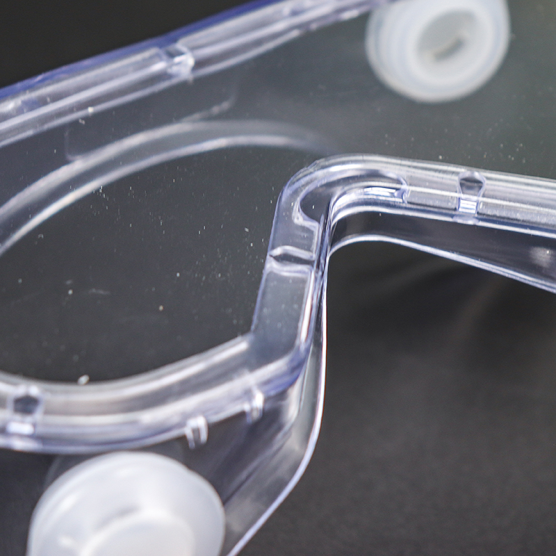 Manufacturers China Custom Logo Adult Protection Clear Round Work Safety Goggles with Strap
