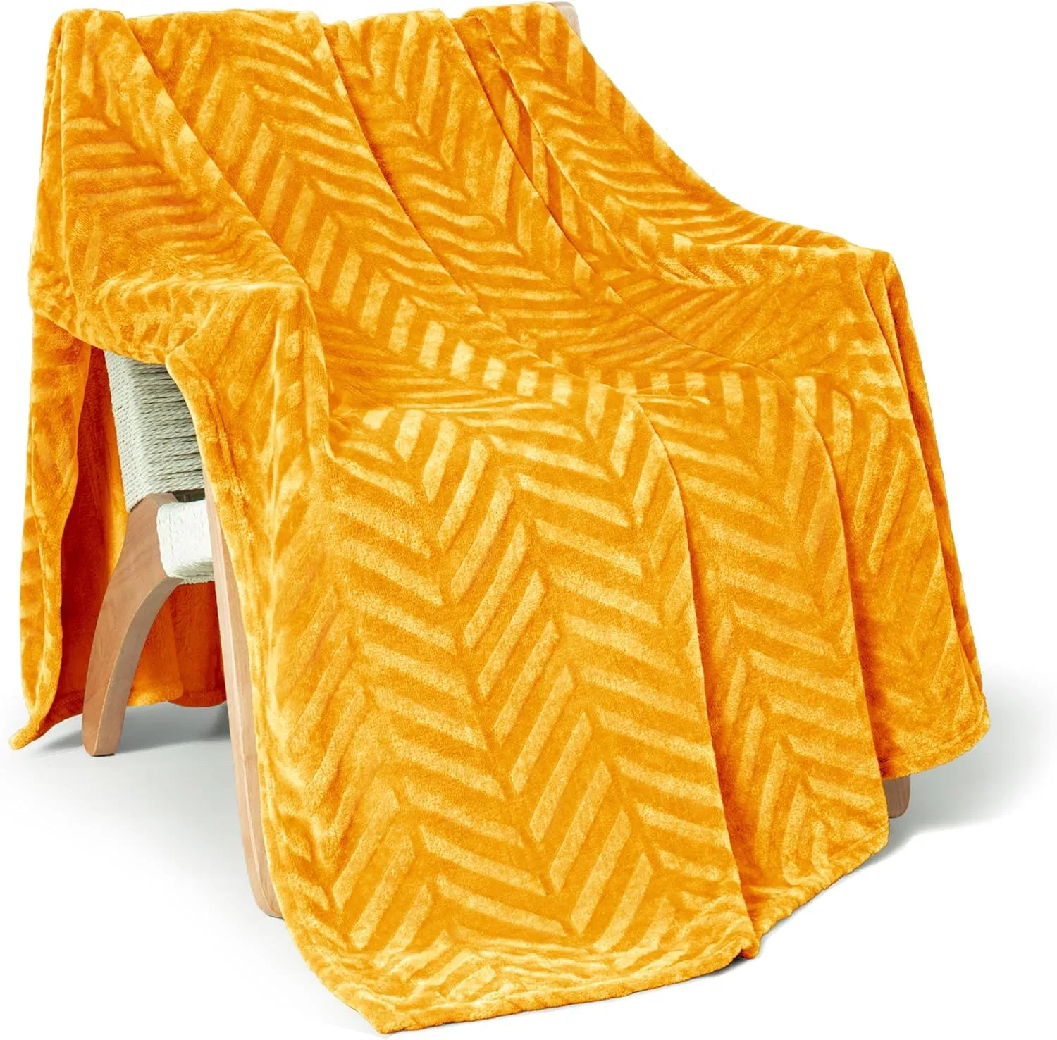 Cozy Brushed Floral Fleece Blanket for Home and Travel