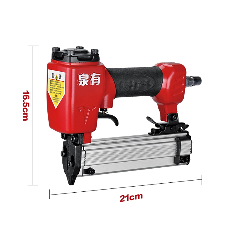 Qy-P625 100PCS Powerful Gas Pneumatic Staple Nail Gun Nailer