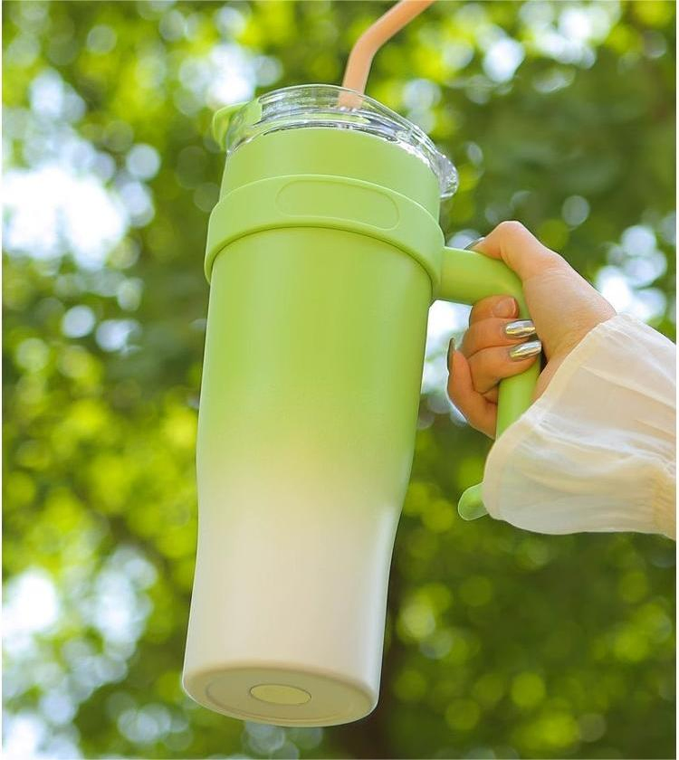 40oz Stainless Steel Travel Mugs Auto Mug with Straw FDA Available