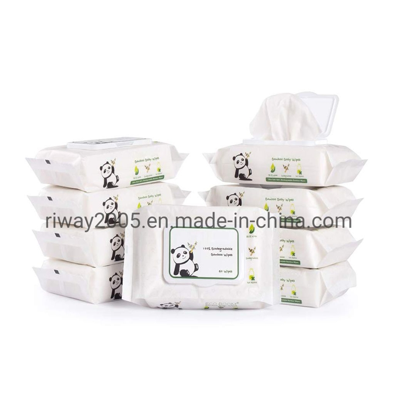 Biodegradable Bamboo Custom Baby Wet Wipes for Cleaning