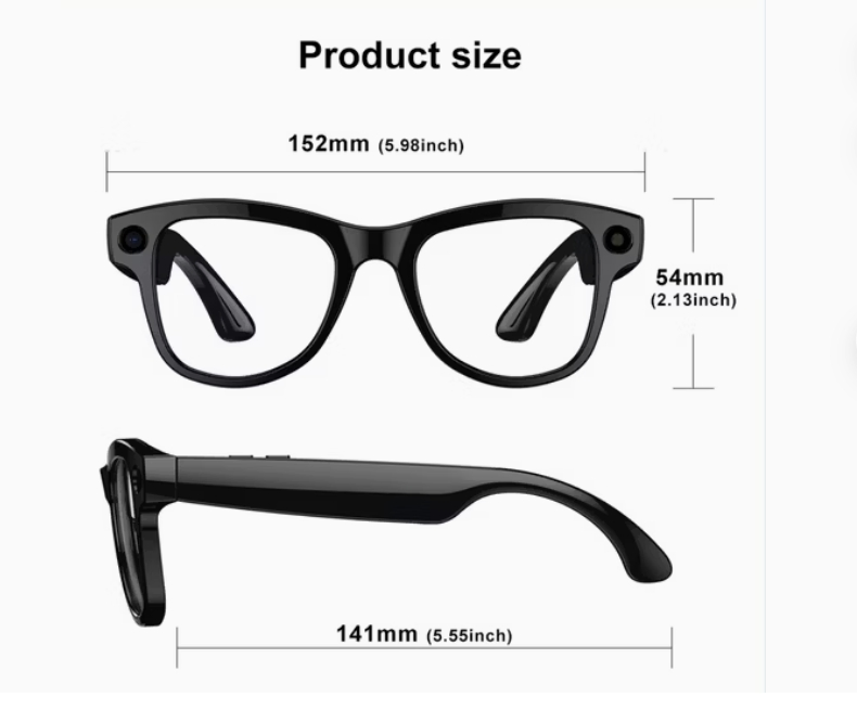 Ai Intelligent 800W Wi-Fi Transfer Video Recording Al Translation Headset Men Outdoor Sports Sunglasses Ai Smart Glasses