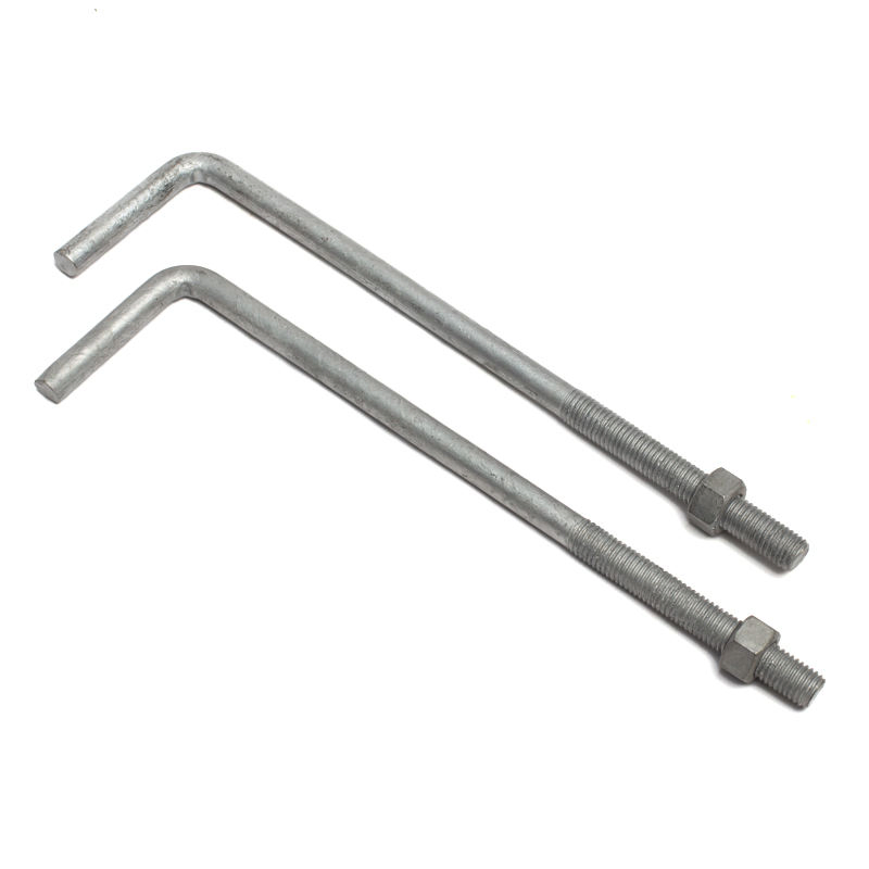 Carbon Steel High Strength L-Shaped Anchor Bolt Foundation Bolts with Nuts and Washer