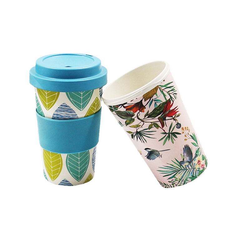 Hot Sell Eco Friendly Bamboo Fiber Coffee Cup Bamboo Mug with Handle