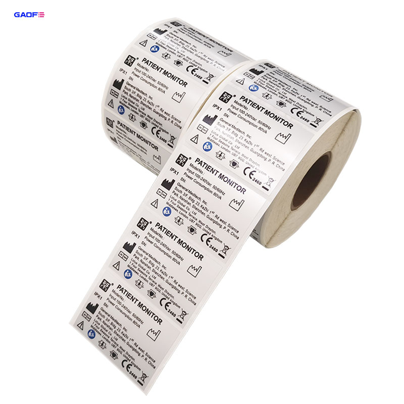 Silver Pet Sticker Equipment Sticker Heat Resistance Label